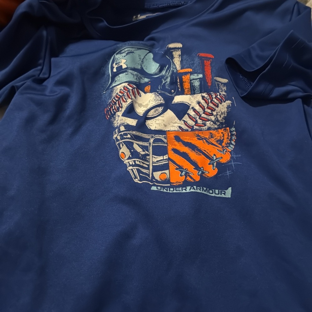 Under Armour Kids Navy Baseball Graphic Tee